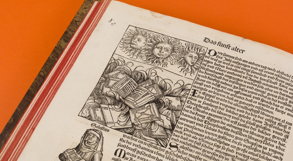 Liber Chronicarum Coll Huis van het boek 1